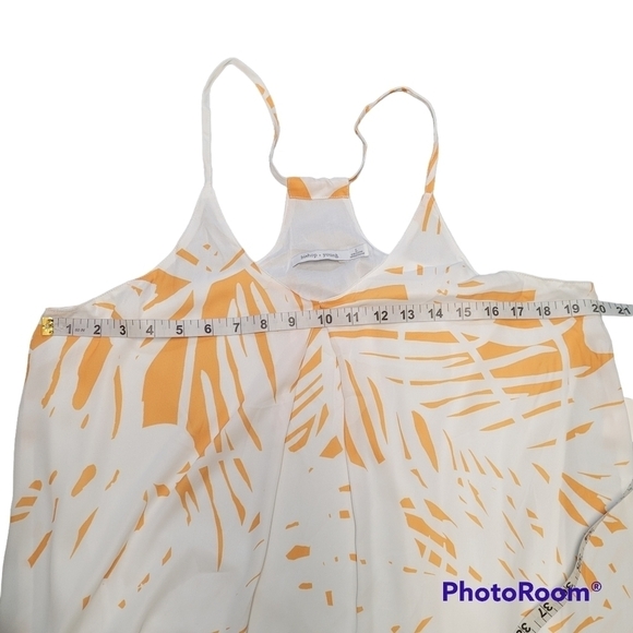 Bishop + Young Orange And White Riviera Print Flowy Tunic Dress - Picture 6 of 10